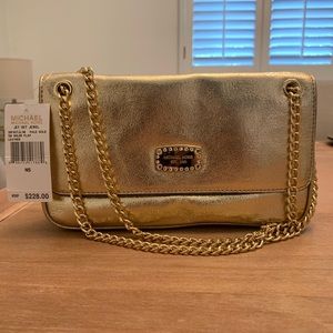 NWT Michael Kors Gold shoulder purse